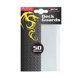 1000 BCW Deck Guards Clear Glossy Front Back Standard Card Sleeves Protection - Image 3