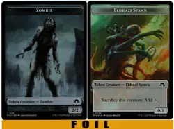 ZOMBIE \ ELDRAZI SPAWN TOKEN ** FOIL ** #21/02 - Modern Horizons 3 - NM MTG - Image 1