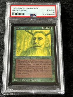 Beta Gaea's Liege Limited Edition Magic the Gathering MTG PSA EX-MT - Image 1