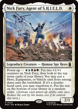 x1 Nick Fury, Agent of S.H.I.E.L.D. - Foil R MTG Marvel Super Heroes M/NM, Engli - Image 1