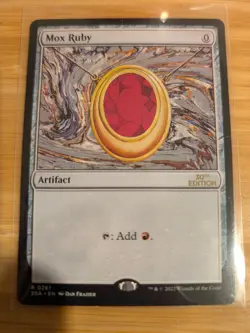 MOX RUBY MAGIC THE GATHERING 30TH ANN. EDITION R0261 ENGLISH - Image 1
