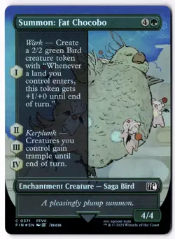 Summon: Fat Chocobo (Borderless) FIN 371 Magic: The Gathering Foil C NM - Image 1