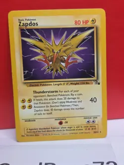 Pokemon TCG - Zapdos 30/62 - Non Holo Rare - Fossil Unlimited Vintage - Image 1