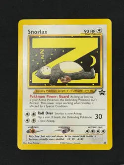 2002 WOTC POKEMON LEAGUE BLACK STAR PROMO SNORLAX #49 SLEEPING SNORLAX NM - Image 1