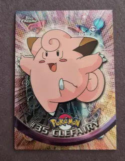 Topps Pokemon TCG Topps Chrome Clefairy #35 Foil Chrome Rare English - Image 1