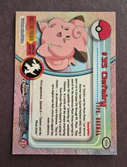 Topps Pokemon TCG Topps Chrome Clefairy #35 Foil Chrome Rare English - Image 2