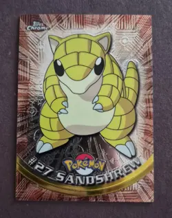 Topps Pokemon TCG Topps Chrome Sandshrew #27 Foil Chrome Rare English - Image 1