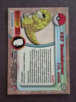 Topps Pokemon TCG Topps Chrome Sandshrew #27 Foil Chrome Rare English - Image 2
