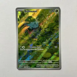 Pokemon Bulbasaur 166/165 Scarlet & Violet 151 Illustration Rare Full Art Holo - Image 1