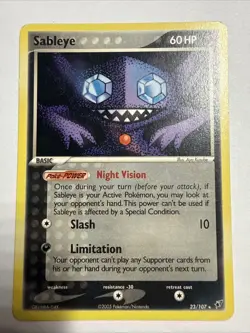 Sableye 23/107 Deoxys Regular Pokemon TCG LP - Image 1