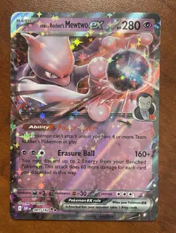 Team Rocket's Mewtwo ex-Sv10 Destined Rivals-081/182-Holo Double Rare-NM - Image 1