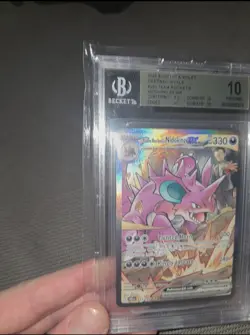 Pokemon TCG Destined Rivals Team Rockets Nidoking 233/182 BGS 10 - Image 4