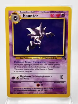 Haunter 21/62 Pokemon Card 1999 Fossil Unlimited LP - Image 1