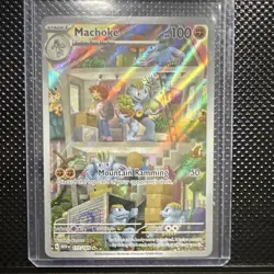 Pokemon TCG Machoke 177/165 Sv: Scarlet & Violet 151 Illus Rare Holo Eng 100 HP - Image 1