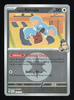 LARRY'S KOMALA (ENERGY SYMBOL PATTERN) 175/217 REVERSE HOLO ASC POKEMON NM - Image 1