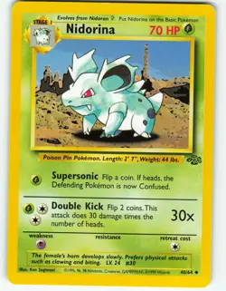 Nidorina - 40/64 Jungle Set - Pokemon TCG - 1999 - Image 1