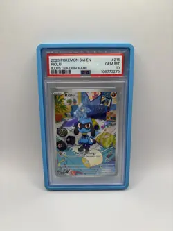 2023 POKEMON SVI EN-SCARLET & VIOLET ILLUSTRATION RARE #215 RIOLU PSA 10 - Image 3