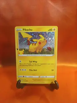 Pikachu 25th Anniversary Card SWSH039 HOLO Promo Pokemon General Mills PACK FRSH - Image 1