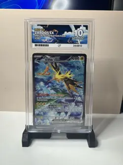 Pokemon TCG Zapdos ex 202/165 SV 151 Special Illustration Rare Holo ACE 10 - Image 1