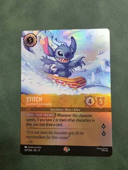 Disney Lorcana Stitch - Carefree Snowboarder - Epic - 207/204 - Winterspell - Image 1