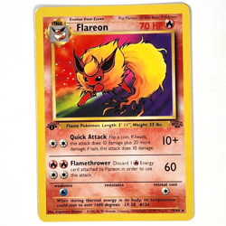 Flareon 19/64 Pokemon TCG Card 1st Edition 1999 Non-Holo Rare Jungle Set LP/NM - Image 1