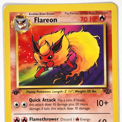 Flareon 19/64 Pokemon TCG Card 1st Edition 1999 Non-Holo Rare Jungle Set LP/NM - Image 3