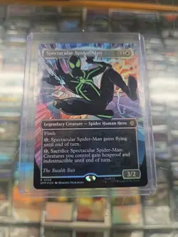 Spectacular Spider-Man (0238) (Borderless) (Textured Foil) Stealth Suit - Image 1