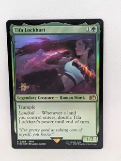 Tifa Lockhart FOIL MTG Magic Gathering FFVII Final Fantasy 7 Prerelease Promo NM - Image 1