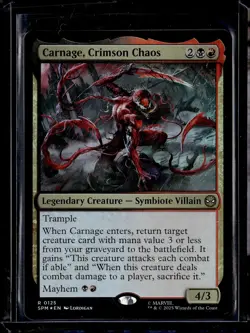 Carnage, Crimson Chaos - 125 - SPM - Foil - NM - MTG Magic the Gathering - Image 1