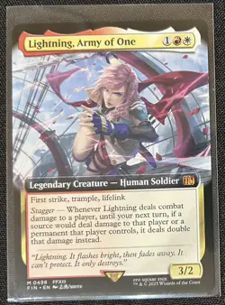Lightning, Army of One 498 Mythic Extended Art Regular Final Fantasy MTG - Image 1