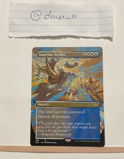 Supreme Verdict Double Masters 2022 Borderless, Regular, #388, NM Condition MTG - Image 1