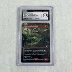 2023 Magic Hunting Velociraptor 004 Jurassic World Borderless Graded CGC 9.5 M+ - Image 1