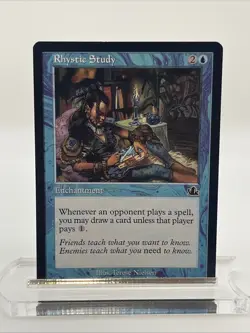 Rhystic Study Prophecy 2000 Near Mint Mtg Magic The Gathering Terese Nielsen - Image 1