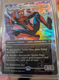 Spectacular Spider-Man (0239) (Borderless) (Textured Foil) - Sensational Suit - Image 1