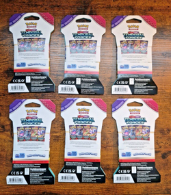 Pokemon Temporal Forces Sleeved Booster Pack LOT of 6 Sealed Packs S&V S020 - Image 2