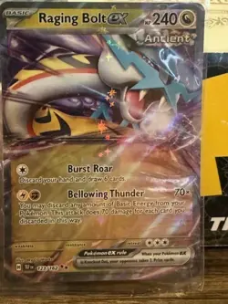 Pokemon TCG Raging Bolt EX Card 123/162SV05: Temporal Forces free shipping - Image 1