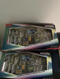 Pokemon Prismatic Evolutions Lucario EX and Tyranitar EX Premium Collection - Image 1