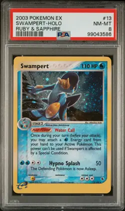 2003 Pokemon EX Ruby & Sapphire Swampert #13 Ruby & Sapphire PSA 8 - Image 1