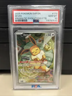 2025 POKEMON SVP PRISMATIC EVOLUTIONS ETB PROMO #173 EEVEE PSA 10 - Image 1