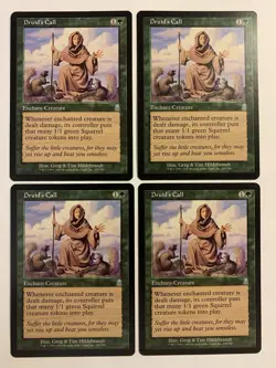 4X SP MTG Magic The Gathering Druid's Call Odyssey Uncommon Green Cards - Image 1