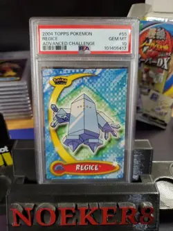 2004 Topps Pokemon Advanced Challenge Regice #55 PSA 10 Gem MINT POP 7 Non Foil - Image 1