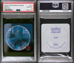 PSA 10 Regice 2005 Topps Merlin Pokemon Animated Flix-Pix #S19 • POP 1 - Image 1