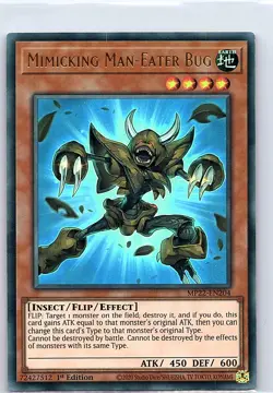 Mimicking Man-Eater Bug MP22-EN204 - Yu Gi Oh Card - NM - Image 1