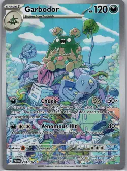 Garbodor 204/182 Illustration Rare Pokemon Card SV04: Paradox Rift - Image 1