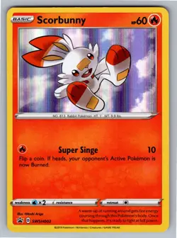 Pokemon TCG Scorbunny SWSH002 SWSH: Sword & Shield Promo Cards Holo NM - Image 1