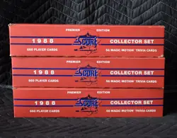 Lot of (3) 1988 Score Baseball Factory Sealed Sets - Bo Jackson Glavine RC RBX55 - Image 2