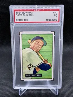 1951 Bowman #40 Dave Gus Bell PSA 5 EX 19992999 Vintage Collector - Image 1
