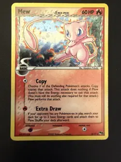 MP Mew (Delta Species) POP Series 5 3/17 Holofoil - ERROR Misprint Inverted Back - Image 1