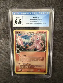 2007 Mew Delta Species 3/17 Pop Series 5 Holo Inverted Back Error - Image 1