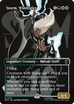 Storm, Windrider (Borderless) 375 Marvel Super Heroes Magic: The Gathering NM - Image 3